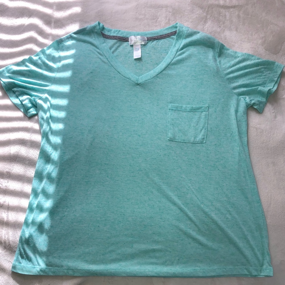 Just Be... 2X T-shirt with pocket on front